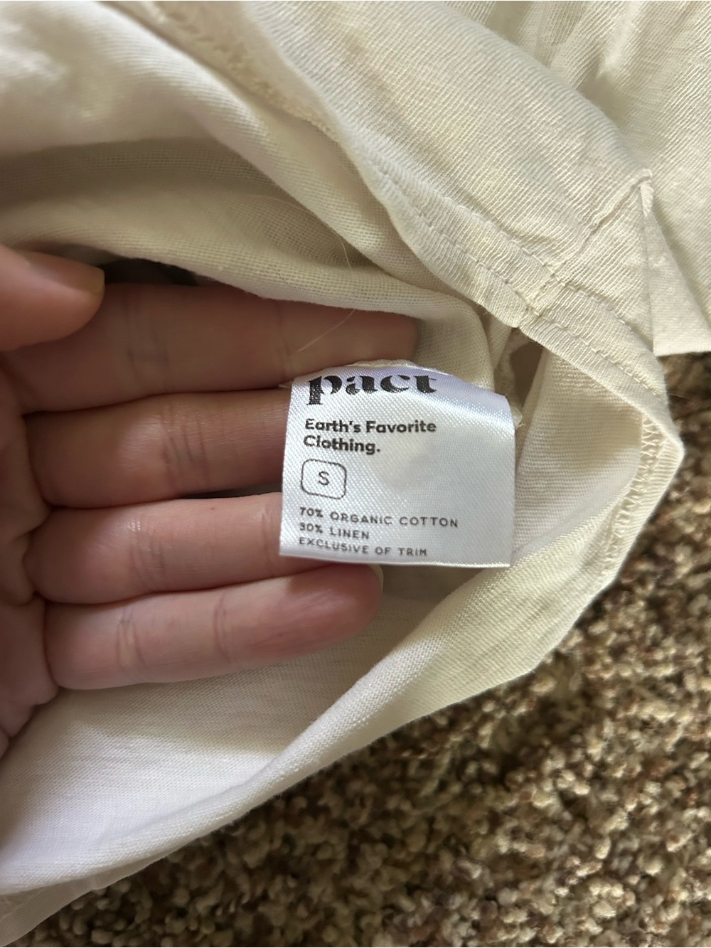 Natural fibers Pact Women’s Flowy Long Sleeve, size S - Picture 2 of 3